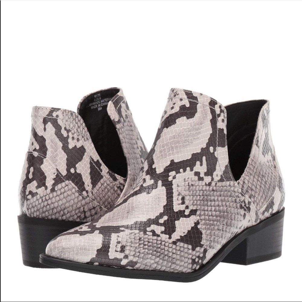 Madden Girl Snakeskin Ankle Booties